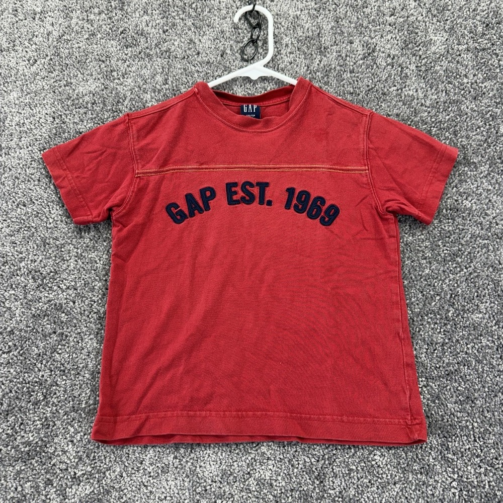 Gap Shirt Kids 4 Red GAP EST 1969 Graphic Short Sleeve Tee Casual Crewneck
